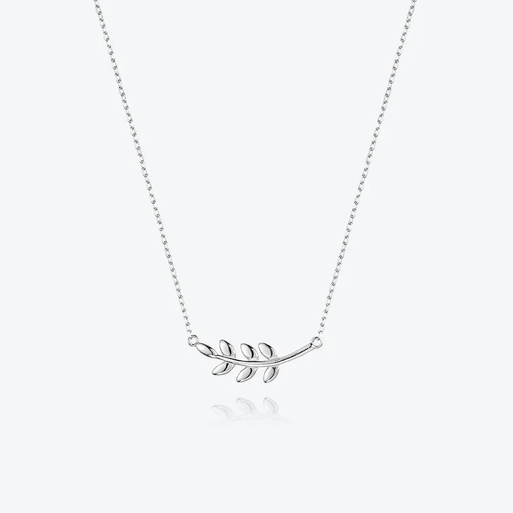 Sterling Silver Leaf Necklace