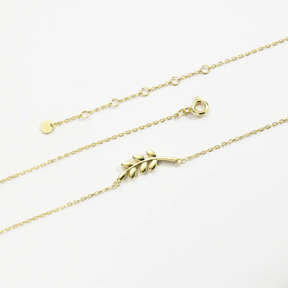 Sterling Silver Leaf Necklace